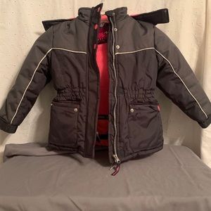 Faux fur hooded coat